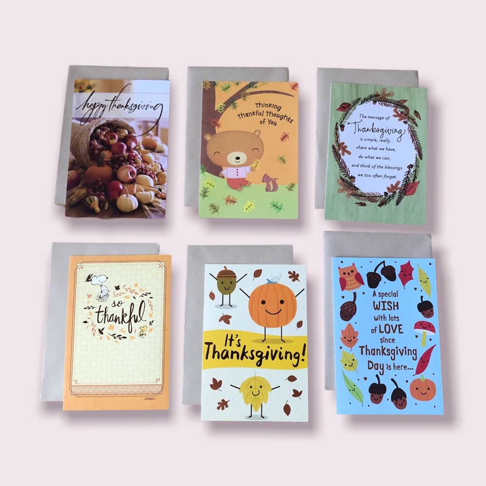 6 hallmark thanksgiving cards